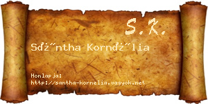 Sántha Kornélia névjegykártya
